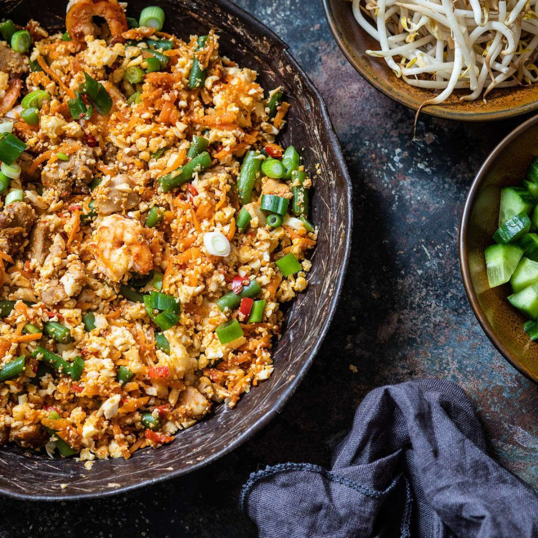 Vegetarian Nasi Goreng with Cauliflower Rice