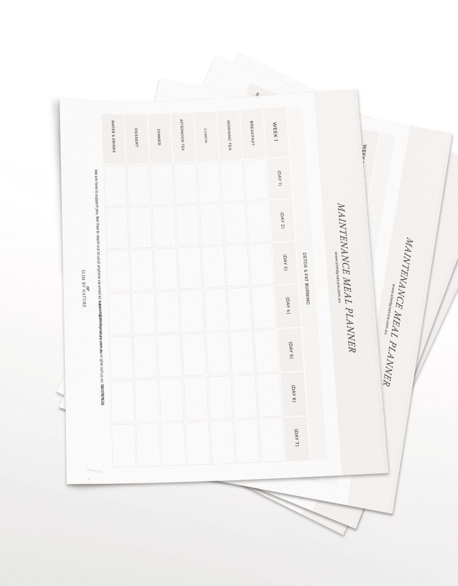 Maintenance Meal Planner Printable - My Store